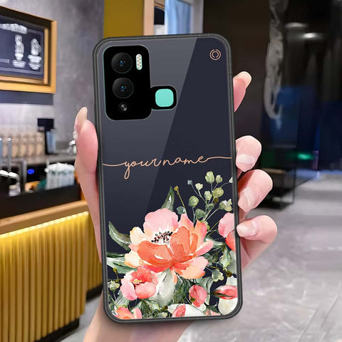 Infinix Hot 12 Play Cover - Onation Your Name Series - HQ Ultra Shine Premium Infinity Glass Soft Silicon Borders Case