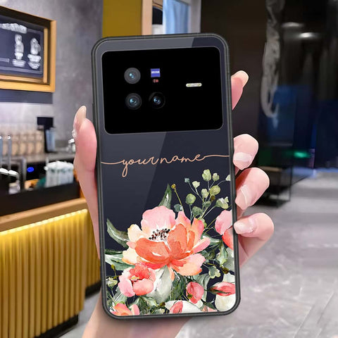 Vivo X80 Cover - Onation Your Name Series - HQ Ultra Shine Premium Infinity Glass Soft Silicon Borders Case