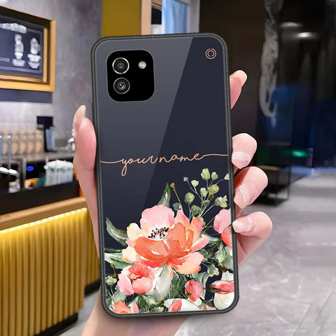 Samsung Galaxy A03 Cover - Onation Your Name Series - HQ Ultra Shine Premium Infinity Glass Soft Silicon Borders Case