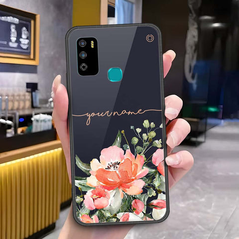 Infinix Hot 9 Play Cover - Onation Your Name Series - HQ Ultra Shine Premium Infinity Glass Soft Silicon Borders Case