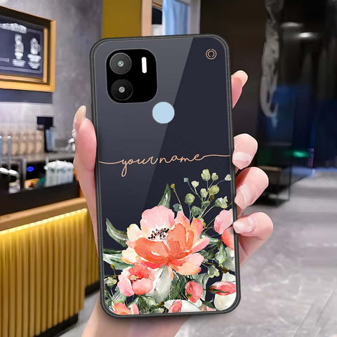 Xiaomi Redmi A1 Plus Cover - Onation Your Name Series - HQ Ultra Shine Premium Infinity Glass Soft Silicon Borders Case