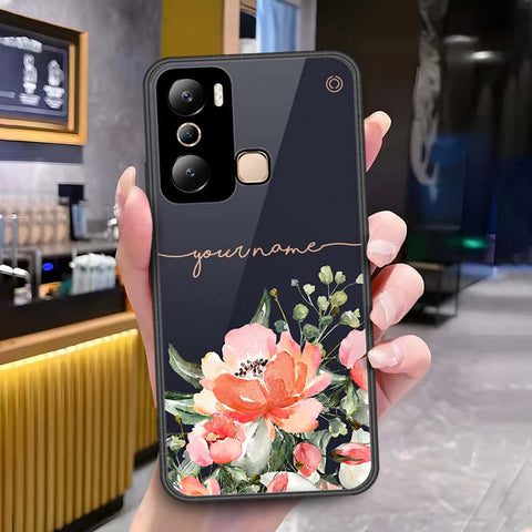 Infinix Hot 20i Cover - Onation Your Name Series - HQ Ultra Shine Premium Infinity Glass Soft Silicon Borders Case