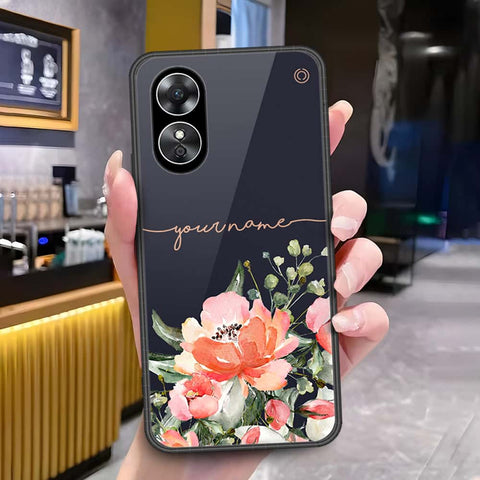 Oppo A17 Cover - Onation Your Name Series - HQ Ultra Shine Premium Infinity Glass Soft Silicon Borders Case