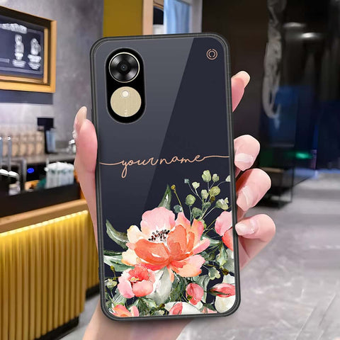 Oppo A17k Cover - Onation Your Name Series - HQ Ultra Shine Premium Infinity Glass Soft Silicon Borders Case