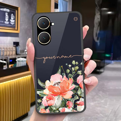 Vivo Y03 Cover - Onation Your Name Series - HQ Ultra Shine Premium Infinity Glass Soft Silicon Borders Case