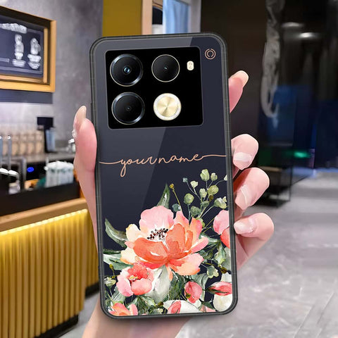 Infinix Note 40 Pro Plus Cover - Onation Your Name Series - HQ Ultra Shine Premium Infinity Glass Soft Silicon Borders Case