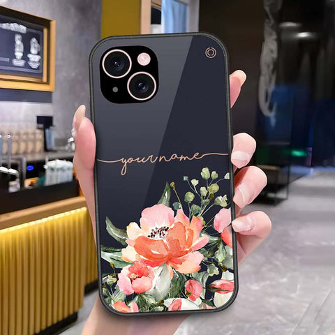 iPhone 15 Cover - Onation Your Name Series - HQ Ultra Shine Premium Infinity Glass Soft Silicon Borders Case