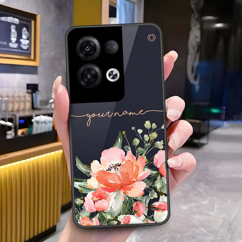 Oppo Reno 8 Pro  Cover - Onation Your Name Series - HQ Ultra Shine Premium Infinity Glass Soft Silicon Borders Case