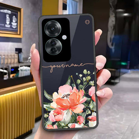 Oppo Reno 11F 5G Cover - Onation Your Name Series - HQ Ultra Shine Premium Infinity Glass Soft Silicon Borders Case