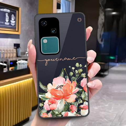 Vivo S18 Cover - Onation Your Name Series - HQ Ultra Shine Premium Infinity Glass Soft Silicon Borders Case