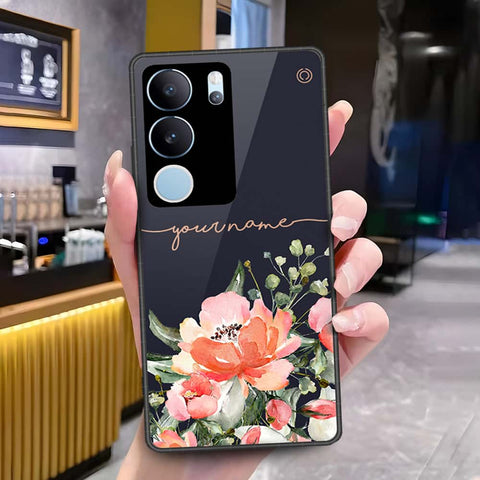 Vivo V29 Cover - Onation Your Name Series - HQ Ultra Shine Premium Infinity Glass Soft Silicon Borders Case