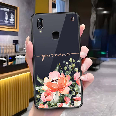 Vivo V9 Cover - Onation Your Name Series - HQ Ultra Shine Premium Infinity Glass Soft Silicon Borders Case