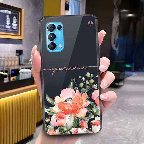 Oppo Reno 5 5G Cover - Onation Your Name Series - HQ Ultra Shine Premium Infinity Glass Soft Silicon Borders Case