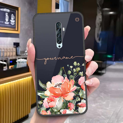 Oppo Reno 2 Cover - Onation Your Name Series - HQ Ultra Shine Premium Infinity Glass Soft Silicon Borders Case