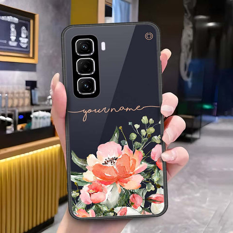 Infinix Hot 50 Pro Plus Cover - Onation Your Name Series3 - HQ Ultra Shine Premium Infinity Glass Soft Silicon Borders Case