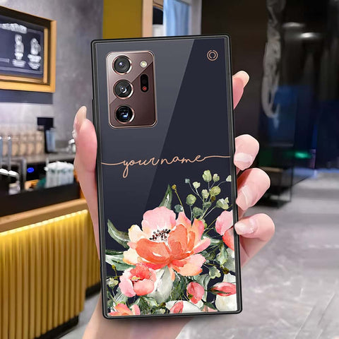 Samsung Galaxy Note 20 Ultra Cover - Onation Your Name Series - HQ Ultra Shine Premium Infinity Glass Soft Silicon Borders Case