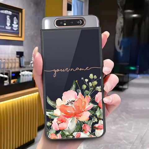 Samsung Galaxy A80 Cover - Onation Your Name Series - HQ Ultra Shine Premium Infinity Glass Soft Silicon Borders Case