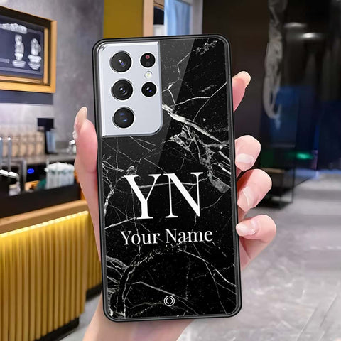 Samsung Galaxy S21 Ultra 5G Cover - Onation Your Name Series - HQ Ultra Shine Premium Infinity Glass Soft Silicon Borders Case