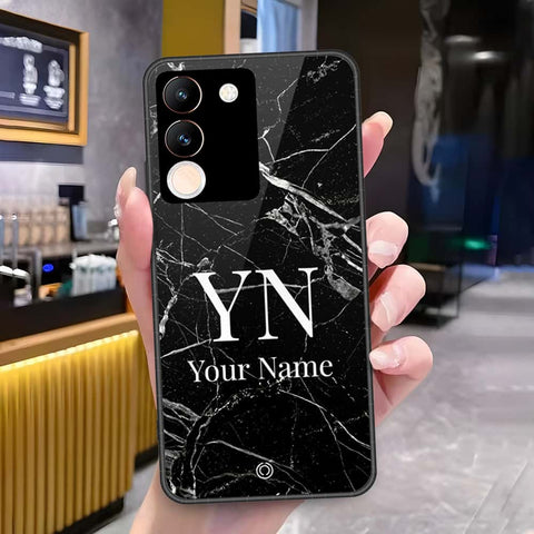 Vivo V29e Cover - Onation Your Name Series - HQ Ultra Shine Premium Infinity Glass Soft Silicon Borders Case