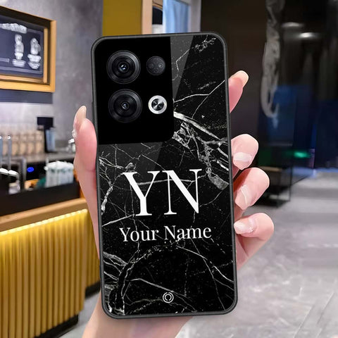 Oppo Reno 8 Pro  Cover - Onation Your Name Series - HQ Ultra Shine Premium Infinity Glass Soft Silicon Borders Case