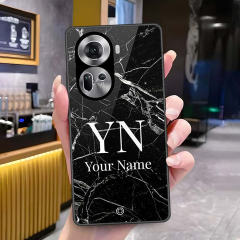 Oppo Reno 11 5G Cover - Onation Your Name Series - HQ Ultra Shine Premium Infinity Glass Soft Silicon Borders Case
