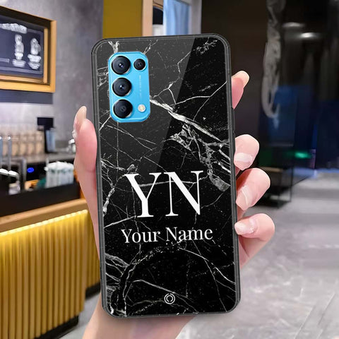 Oppo Reno 5 5G Cover - Onation Your Name Series - HQ Ultra Shine Premium Infinity Glass Soft Silicon Borders Case