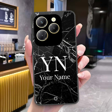 Infinix Hot 40 Cover - Onation Your Name Series - HQ Ultra Shine Premium Infinity Glass Soft Silicon Borders Case