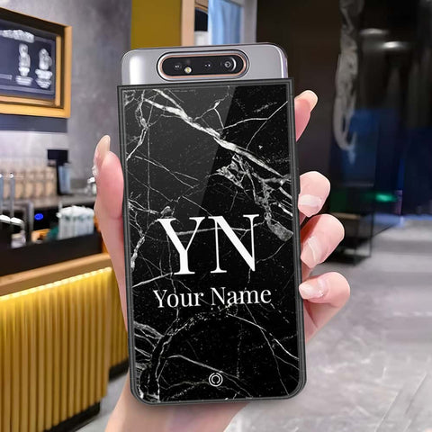 Samsung Galaxy A80 Cover - Onation Your Name Series - HQ Ultra Shine Premium Infinity Glass Soft Silicon Borders Case