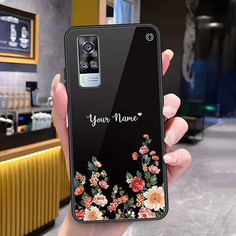 Vivo Y51 (2020 December) Cover - Onation Your Name Series - HQ Ultra Shine Premium Infinity Glass Soft Silicon Borders Case