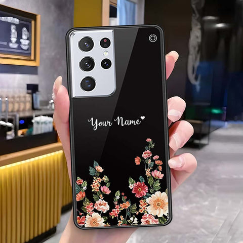 Samsung Galaxy S21 Ultra 5G Cover - Onation Your Name Series - HQ Ultra Shine Premium Infinity Glass Soft Silicon Borders Case