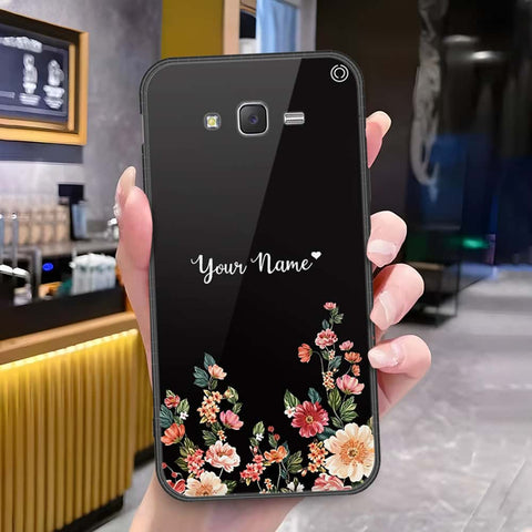 Samsung Galaxy J7 2015 Cover - Onation Your Name Series - HQ Ultra Shine Premium Infinity Glass Soft Silicon Borders Case