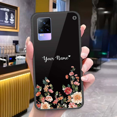 Vivo V21e Cover - Onation Your Name Series - HQ Ultra Shine Premium Infinity Glass Soft Silicon Borders Case