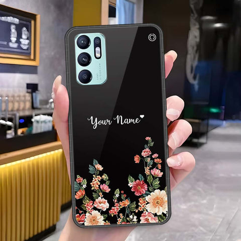 Oppo Reno 6 Cover - Onation Your Name Series - HQ Ultra Shine Premium Infinity Glass Soft Silicon Borders Case