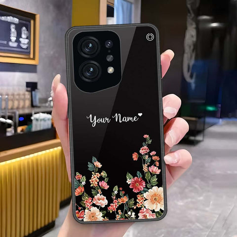 Oppo Find X5 Cover - Onation Your Name Series - HQ Ultra Shine Premium Infinity Glass Soft Silicon Borders Case