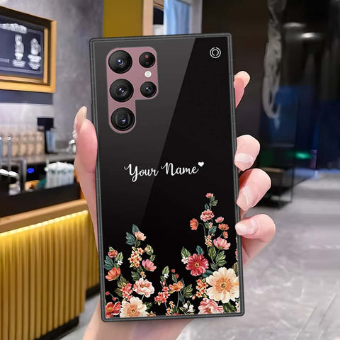 Samsung Galaxy S22 Ultra 5G Cover - Onation Your Name Series - HQ Ultra Shine Premium Infinity Glass Soft Silicon Borders Case