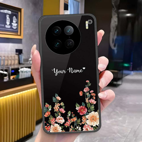 Vivo X90 Pro Cover - Onation Your Name Series - HQ Ultra Shine Premium Infinity Glass Soft Silicon Borders Case
