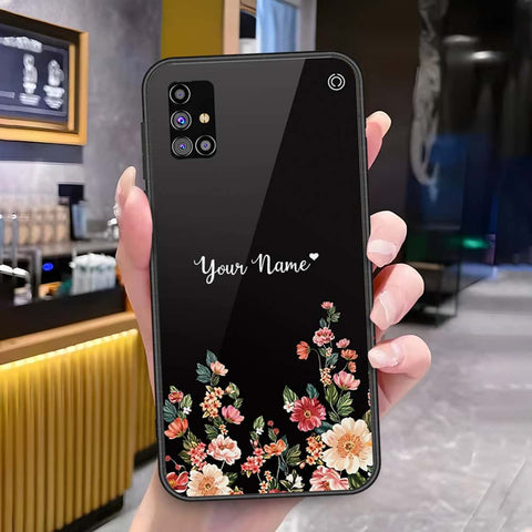 Samsung Galaxy M31s Cover - Onation Your Name Series - HQ Ultra Shine Premium Infinity Glass Soft Silicon Borders Case