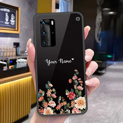 Huawei P40 Pro Cover - Onation Your Name Series - HQ Ultra Shine Premium Infinity Glass Soft Silicon Borders Case