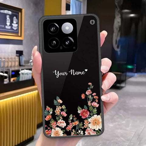 Xiaomi 14 Cover - Onation Your Name Series - HQ Ultra Shine Premium Infinity Glass Soft Silicon Borders Case