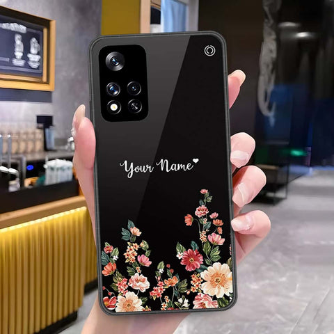 Xiaomi 11i HyperCharge Cover - Onation Your Name Series - HQ Ultra Shine Premium Infinity Glass Soft Silicon Borders Case