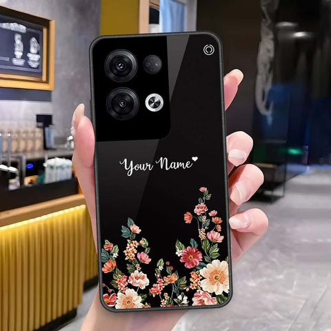 Oppo Reno 8 Pro  Cover - Onation Your Name Series - HQ Ultra Shine Premium Infinity Glass Soft Silicon Borders Case