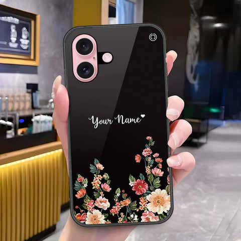 iPhone 16 - Onation Your Name Series - HQ Ultra Shine Premium Infinity Glass Soft Silicon Borders Case