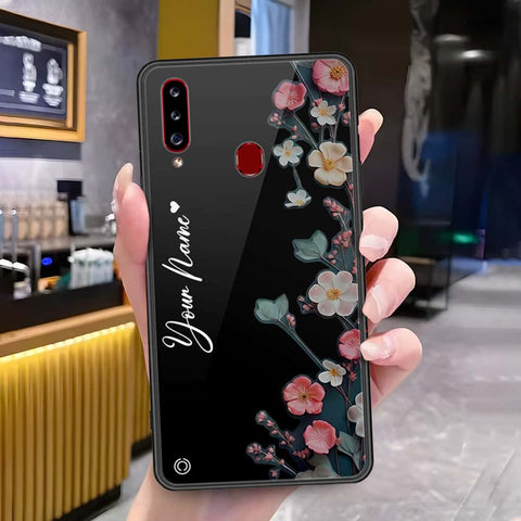 Samsung Galaxy A20s Cover - Onation Your Name Series - HQ Ultra Shine Premium Infinity Glass Soft Silicon Borders Case