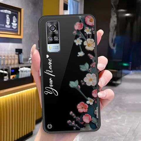 Vivo Y51 (2020 December) Cover - Onation Your Name Series - HQ Ultra Shine Premium Infinity Glass Soft Silicon Borders Case