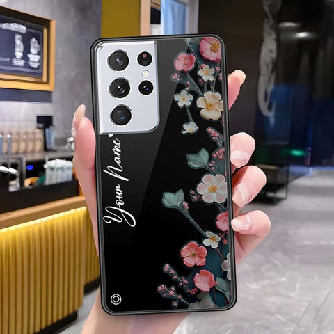 Samsung Galaxy S21 Ultra 5G Cover - Onation Your Name Series - HQ Ultra Shine Premium Infinity Glass Soft Silicon Borders Case