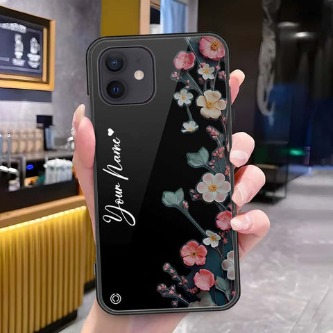 iPhone 12 - Onation Your Name Series - HQ Ultra Shine Premium Infinity Glass Soft Silicon Borders Case