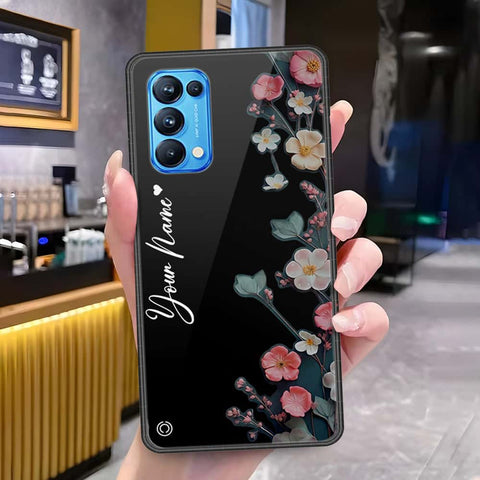 Oppo Reno 5 Pro 5G Cover - Onation Your Name Series - HQ Ultra Shine Premium Infinity Glass Soft Silicon Borders Case