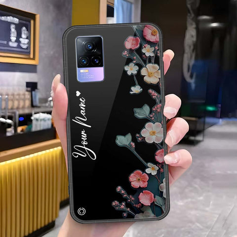 Vivo V21e Cover - Onation Your Name Series - HQ Ultra Shine Premium Infinity Glass Soft Silicon Borders Case
