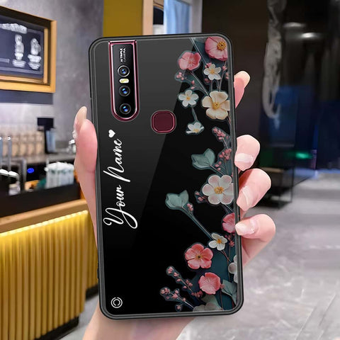 Vivo V15 Cover - Onation Your Name Series - HQ Ultra Shine Premium Infinity Glass Soft Silicon Borders Case