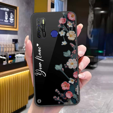 Infinix Hot 9 Pro Cover - Onation Your Name Series - HQ Ultra Shine Premium Infinity Glass Soft Silicon Borders Case